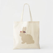 Bunny met Flowers Headpart Art Easter Tote Bag (Voorkant)