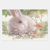 Bunny met Flowers Inpakpapier Vel (Voorkant 2)