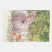 Bunny met Flowers Theedoek (Horizontaal)