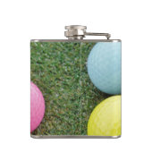 Bunny met gekleurde golfballen heupfles (Achterkant)