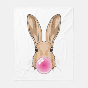 Bunny met kauwgom fleece deken
