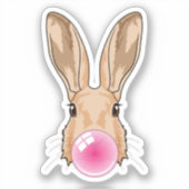 Bunny met kauwgom sticker (Voorkant)