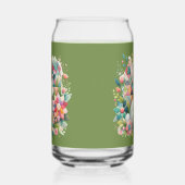 Bunny met Quilt en Bloemen Blikvorm Glas (Links)