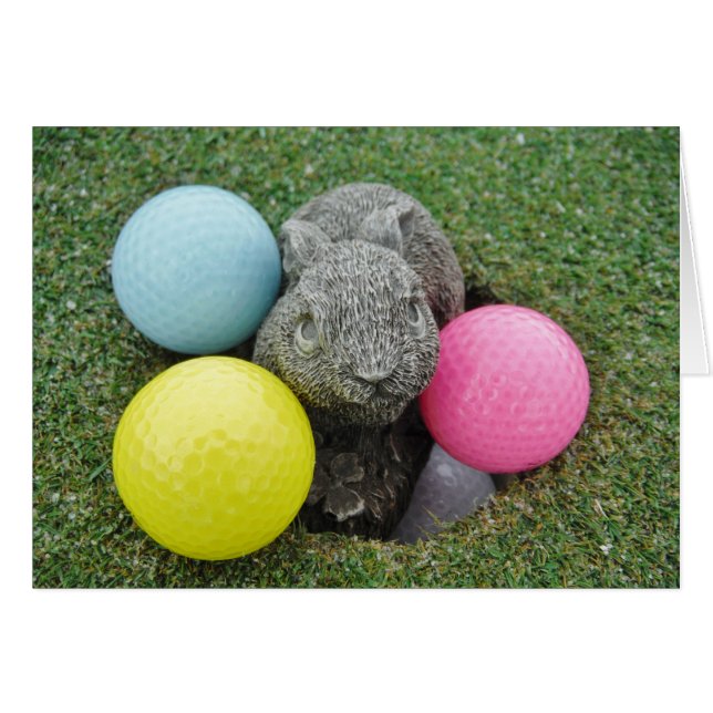 Bunny met roze blauw geel ei (Voorkant Horizontaal)