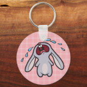 Bunny met roze cheques Sleutelhanger (Voorkant)