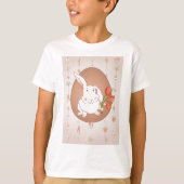 Bunny met Tulpen Spring Holiday Rabbit T-shirt (Voorkant)