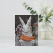 Bunny met wortel briefkaart (Staand voorkant)