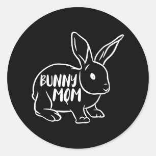 Bunny Mom Konijn Lover Ronde Sticker
