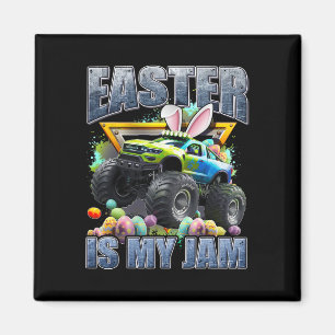 Bunny Monster Truck Pasen Is Mijn Dag Boys Kids Magneet