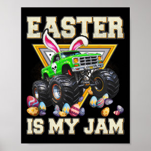 Bunny Monster Truck Pasen Is Mijn Dag Boys Peuter Poster