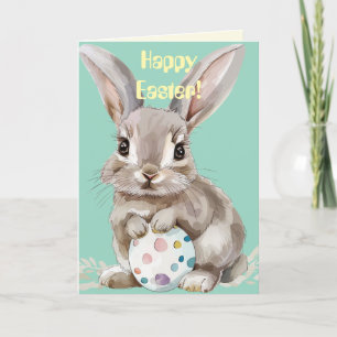BUNNY n EGG EASTER KAART