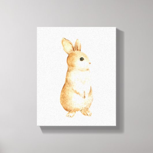Bunny Natuur Woodland kwekerij Decor Canvas Afdruk (Voorkant)