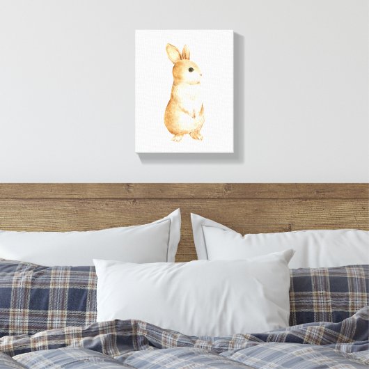 Bunny Natuur Woodland kwekerij Decor Canvas Afdruk (Insitu (Slaapkamer))