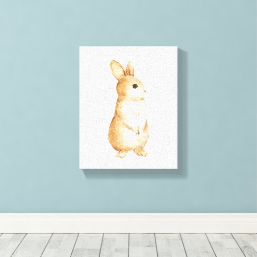 Bunny Natuur Woodland kwekerij Decor Canvas Afdruk (Insitu (Houten vloer))