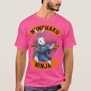 Bunny Ninja Nunchucks Japan Nuchaku Katana Martial T-shirt