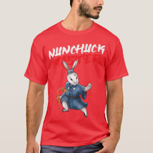 Bunny Nunchucks Master Japan Martial Arts MMA Kend T-shirt