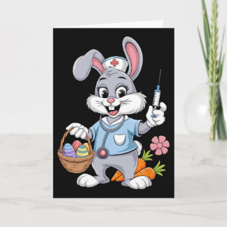 Bunny Nurse Easter Day Stethoscope Rabbit Scrub To Kaart