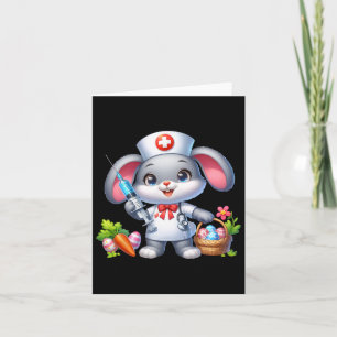 Bunny Nurse Paasdag Stethoscoop Konijn Scrub To Kaart