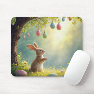 Bunny onder een easter egg tree muismat