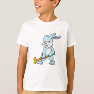 Bunny op Field hockey met Hockey stick T-shirt