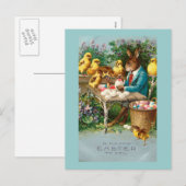 Bunny Paaseieren  Feestdagenkaart (Voorkant / Achterkant)