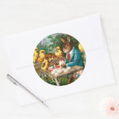 Bunny Paaseieren Ronde Sticker (Envelop)