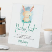 Bunny Pacifier jachtgame baby shower Reclamebord Met Voetstuk (Insitu)