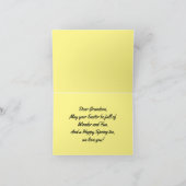 Bunny Pâques Grandson Avec Carte Wagon (Intérieur)