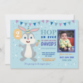 Bunny Party Anniversaire Lapin Photo Invitation de (Devant)
