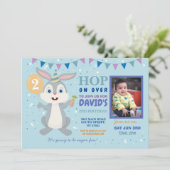 Bunny Party Anniversaire Lapin Photo Invitation de (Debout devant)