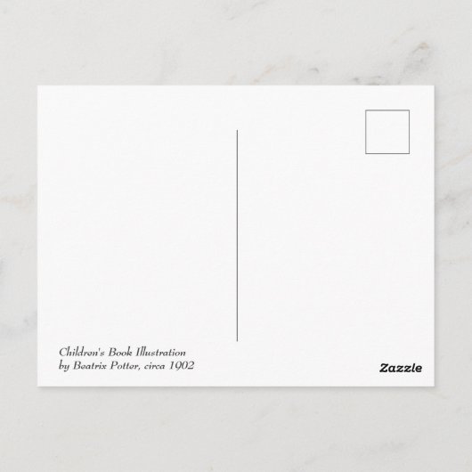 Bunny. Pasen Briefkaarten (Achterkant)