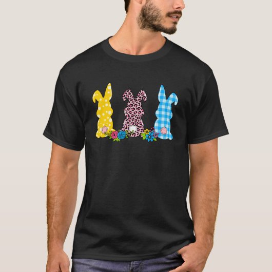 Bunny Pastel Spring Hunt Eggs Rabbit Happy Easter T-shirt (Voorkant)