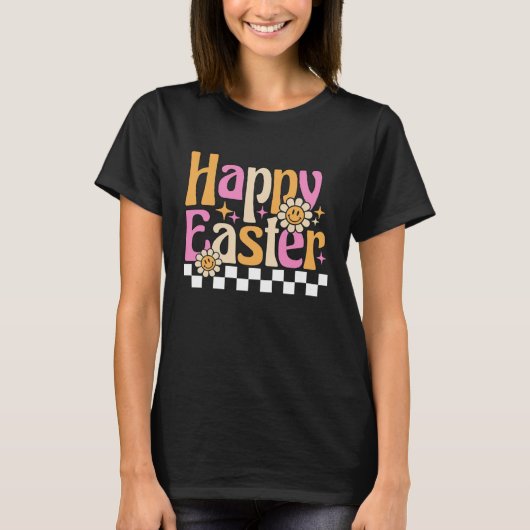 Bunny Pastel Spring Hunt Eggs Rabbit Happy Easter  T-shirt (Voorkant)