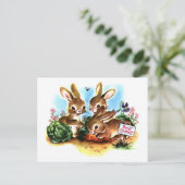 Bunny Patch Briefkaart (Staand voorkant)