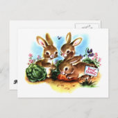 Bunny Patch Briefkaart (Voorkant / Achterkant)