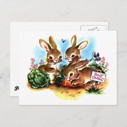 Bunny Patch Briefkaart (Voorkant / Achterkant)
