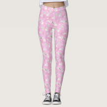 Bunny Patterned Roze Leggings