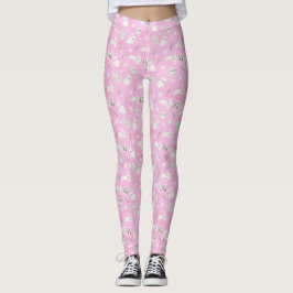 Bunny Patterned Roze Leggings