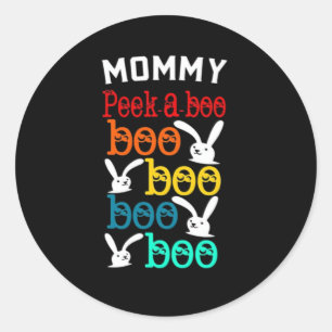 Bunny Peekaboo spel voor nieuwe Kinder volwassenen Ronde Sticker