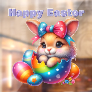 Bunny Peking uit geschilderd ei Raamsticker
