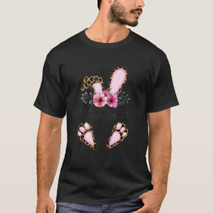 Bunny Phlebotomist Leopard Print Rabbit Cute Easte T-shirt