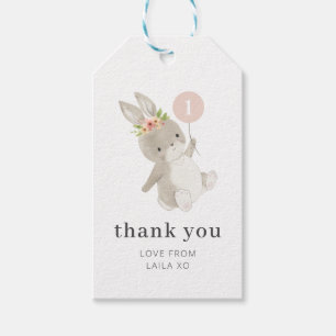 Bunny Pink-ballon Cadeaulabel