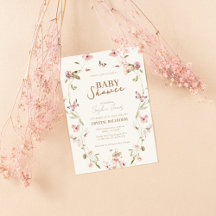 Bunny Pink Floral Meisje Baby shower