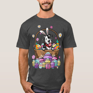 Bunny Pit Bull Dog Happy Paast Day Lover Egg Hunt T-shirt