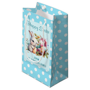 Bunny Polka Dot Border Pasen Klein Cadeauzakje