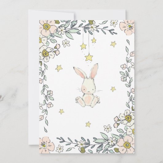 Bunny première invitation anniversaire (Dos)