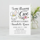 Bunny première invitation anniversaire (Debout devant)