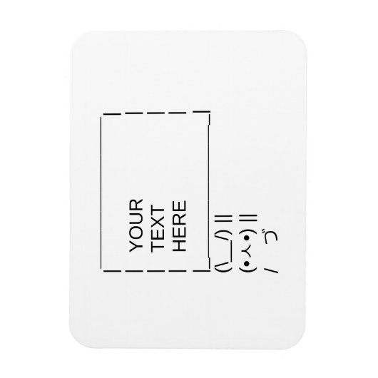 Bunny Protest Sign/ ASCII Text Art Magneet (Verticaal)