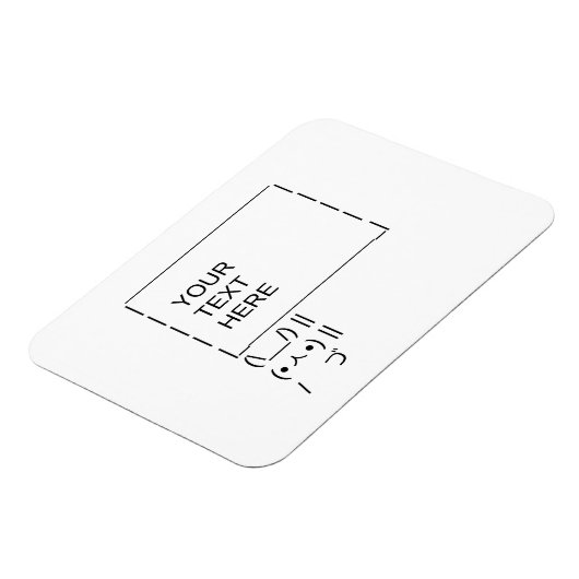 Bunny Protest Sign/ ASCII Text Art Magneet (Linkerzijde)