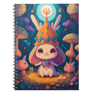 Bunny Queen Fantasy Bos Illustratie Notitieboek